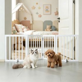 Modern Pet Barrier with Freestanding 80.3 Inches for Indoor